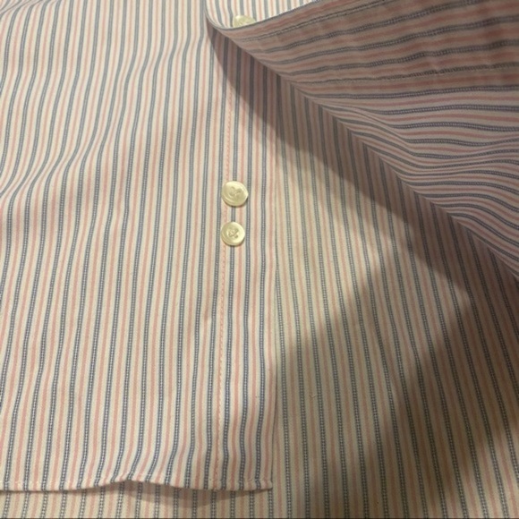 Chaps non-iron 17.5 pinstriped button up shirt - Picture 3 of 7